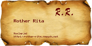 Rother Rita névjegykártya